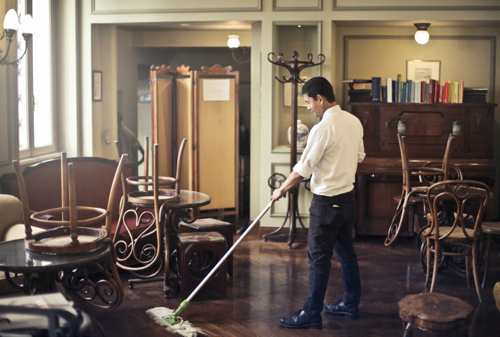Cleaning of commercial and retail stores