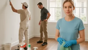 Read more about the article How to Coordinate Cleaning With Painters, Flooring, and Repairs